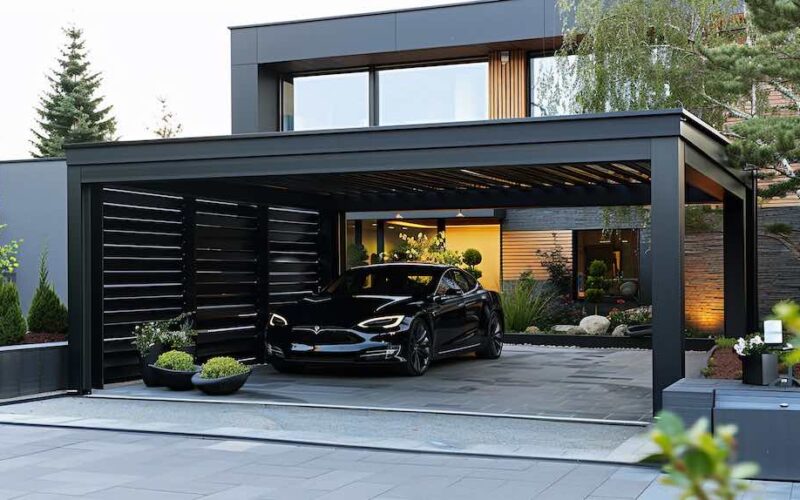 Carport mit Zaun ausstatten - verfügbare Optionen